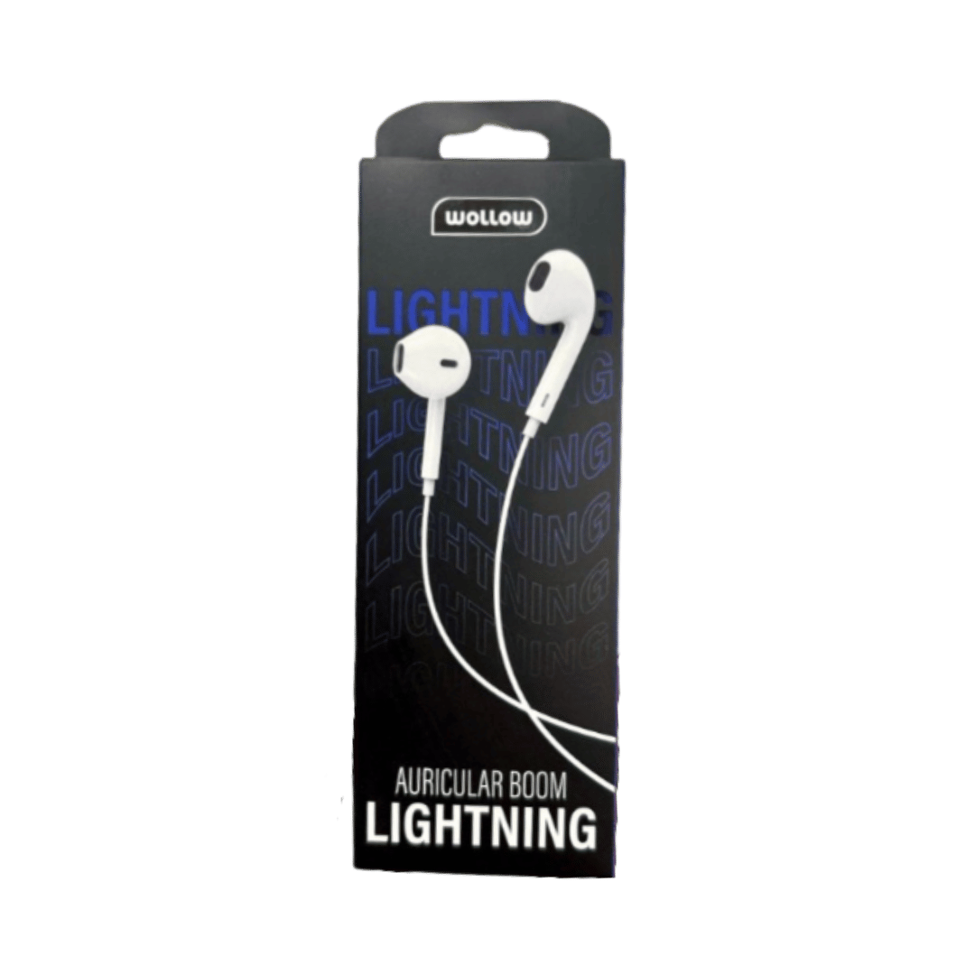 Auriculares Cable Wollow Boom - Conector Lightning