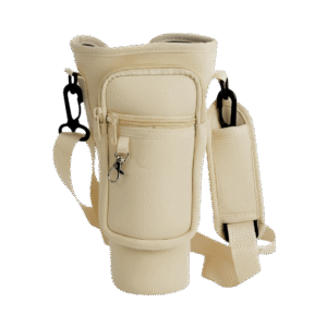Bolso Funda Protectora de Neoprene para Vaso Stanley Quencher - Con Correa Ajustable - Beige