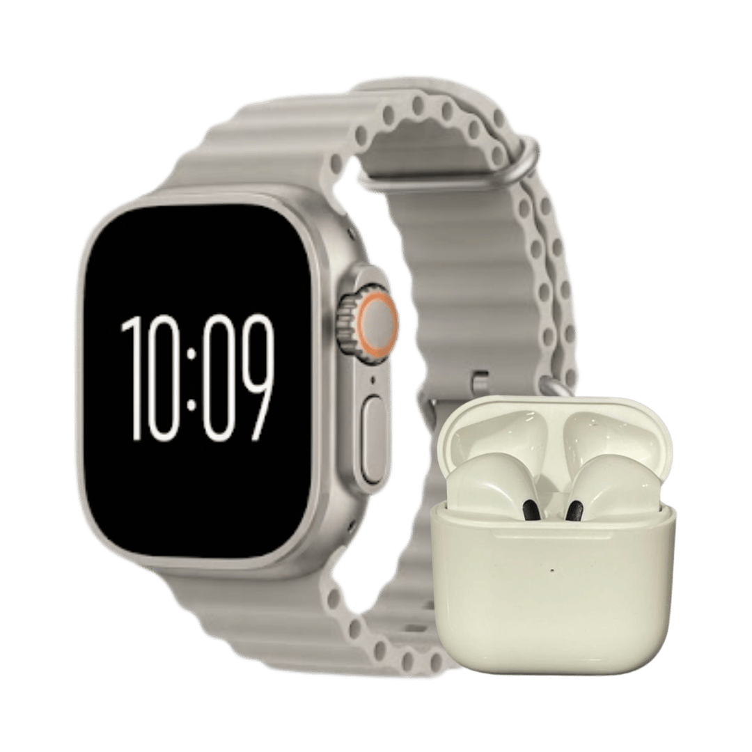 Combo Tech S30 Pro Max - Smartwatch Gris + Auriculares + Doble Malla