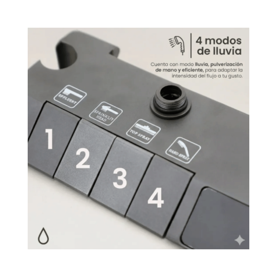 Panel de Ducha Inteligente - Cabezal efecto lluvia