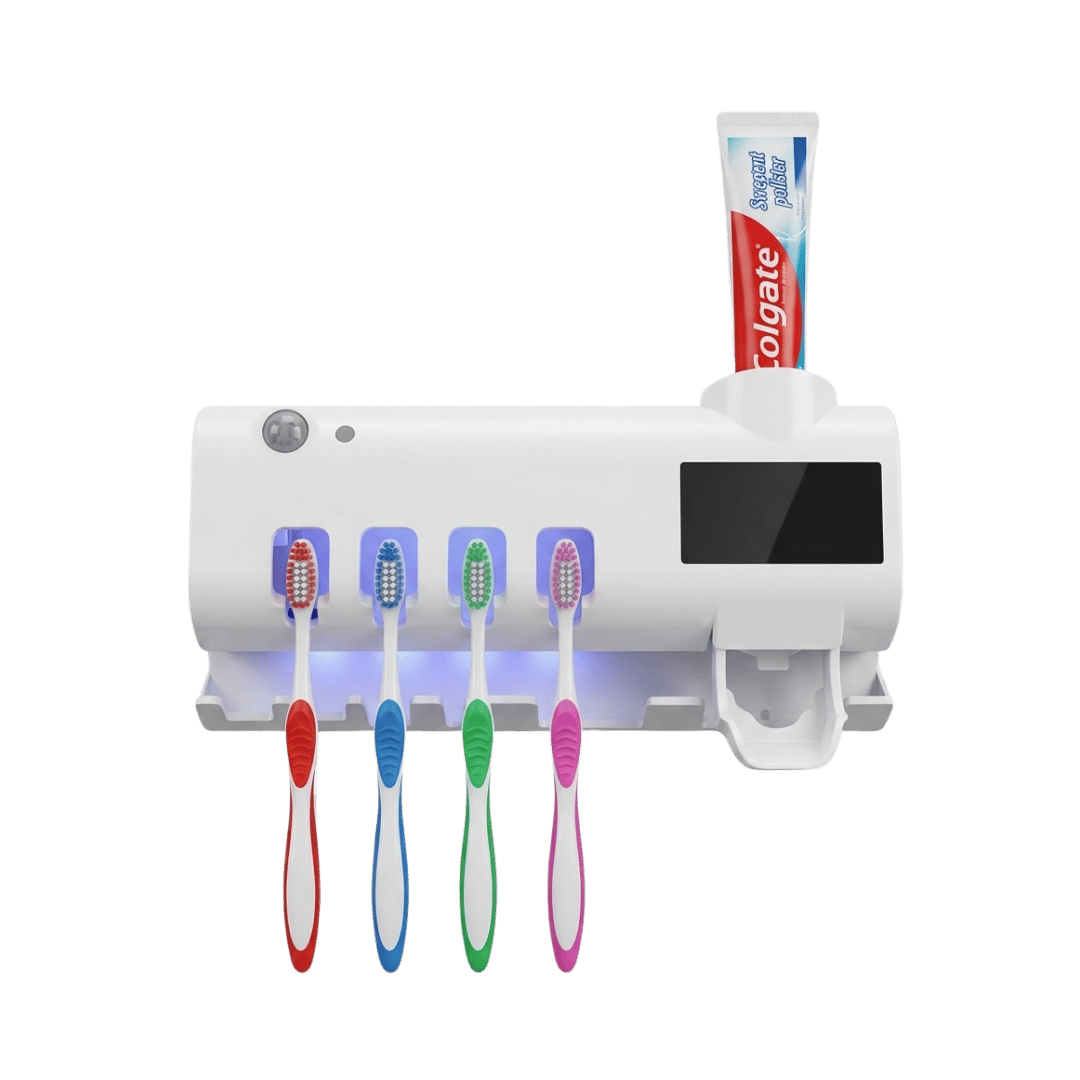 Esterilizador UV de Cepillos de Dientes y Dispenser de Pasta Dental Multifunción