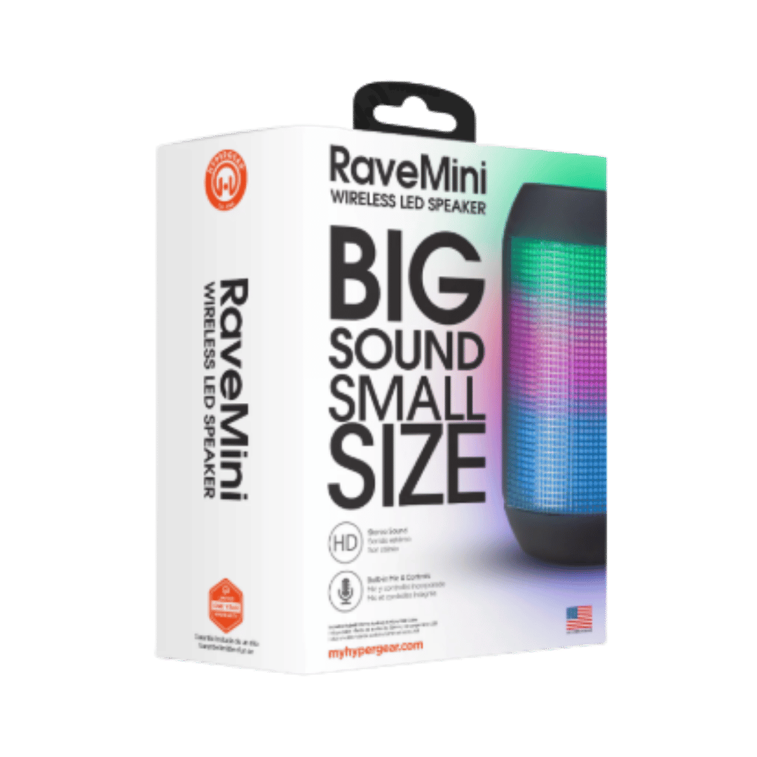 Parlante Bluetooth Hypergear Rave Mini LED - Original
