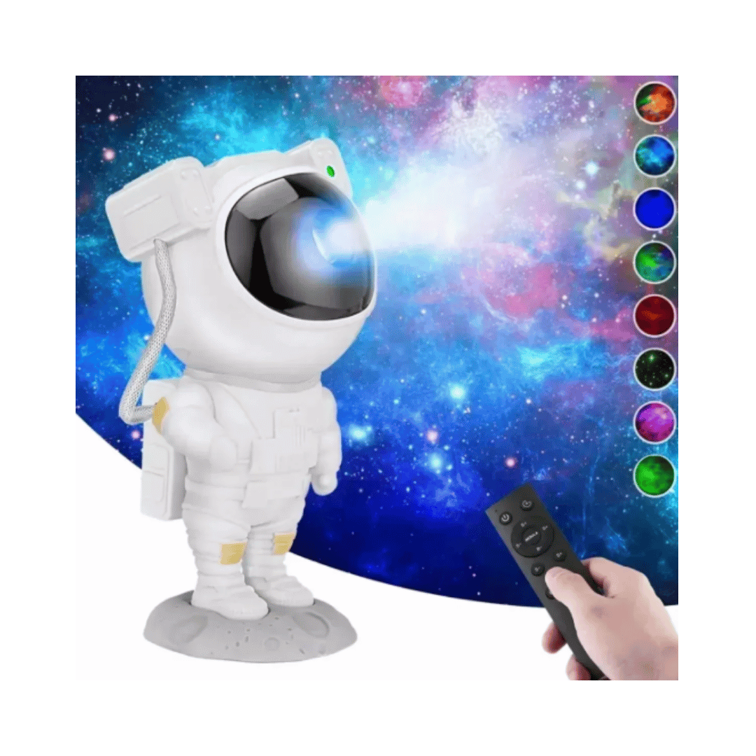 Proyector LED de Estrellas y Galaxias - Diseño Astronauta Pro