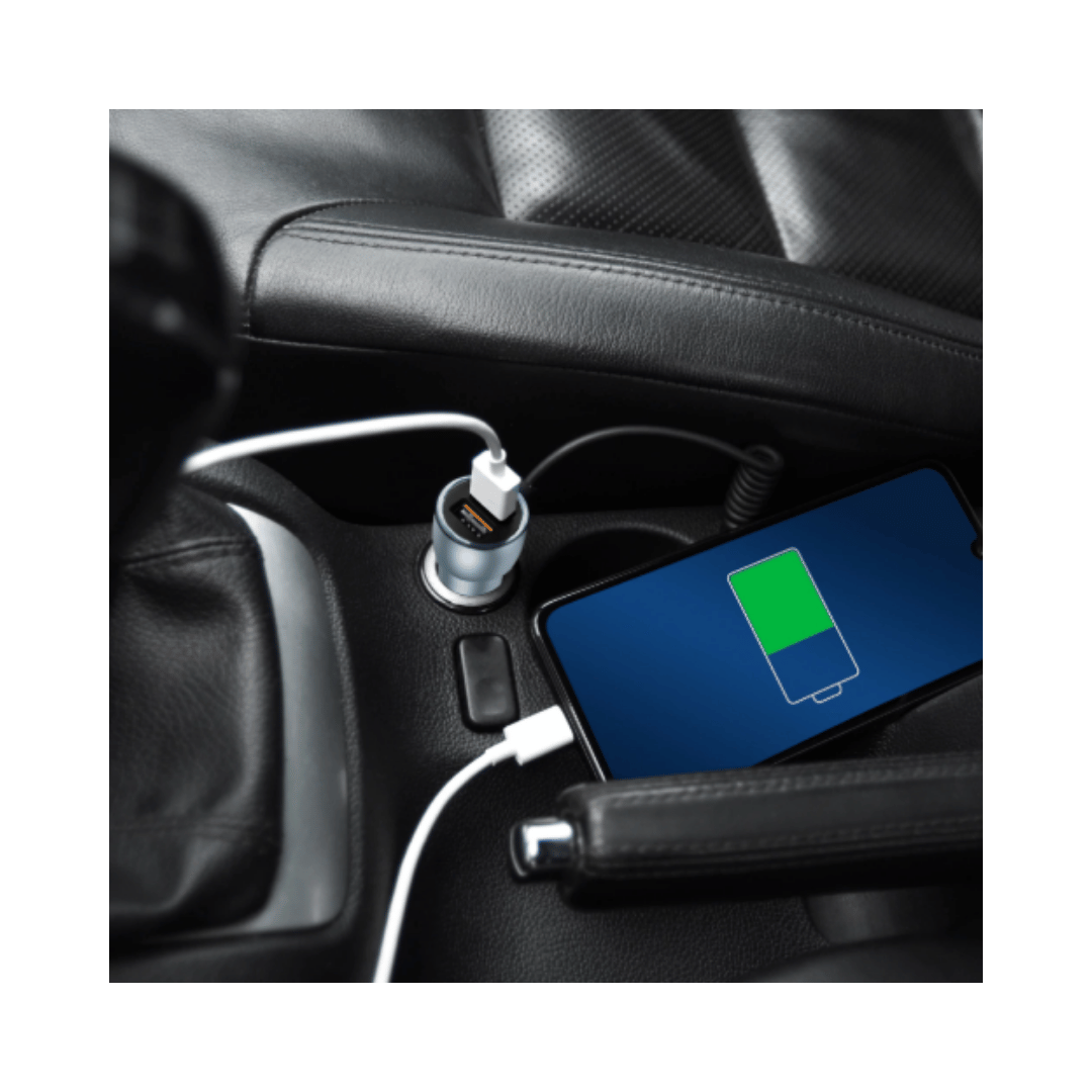 Cargador de Auto Premium 30W - Dual USB-C + USB-A (Carga Ultra Rápida)