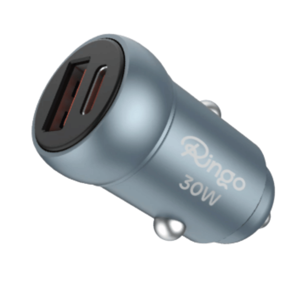 Cargador de Auto Premium 30W - Dual USB-C + USB-A (Carga Ultra Rápida)