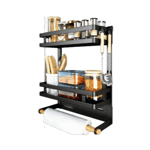 Estantes Magneticos Negros x2 y Porta Rollos
