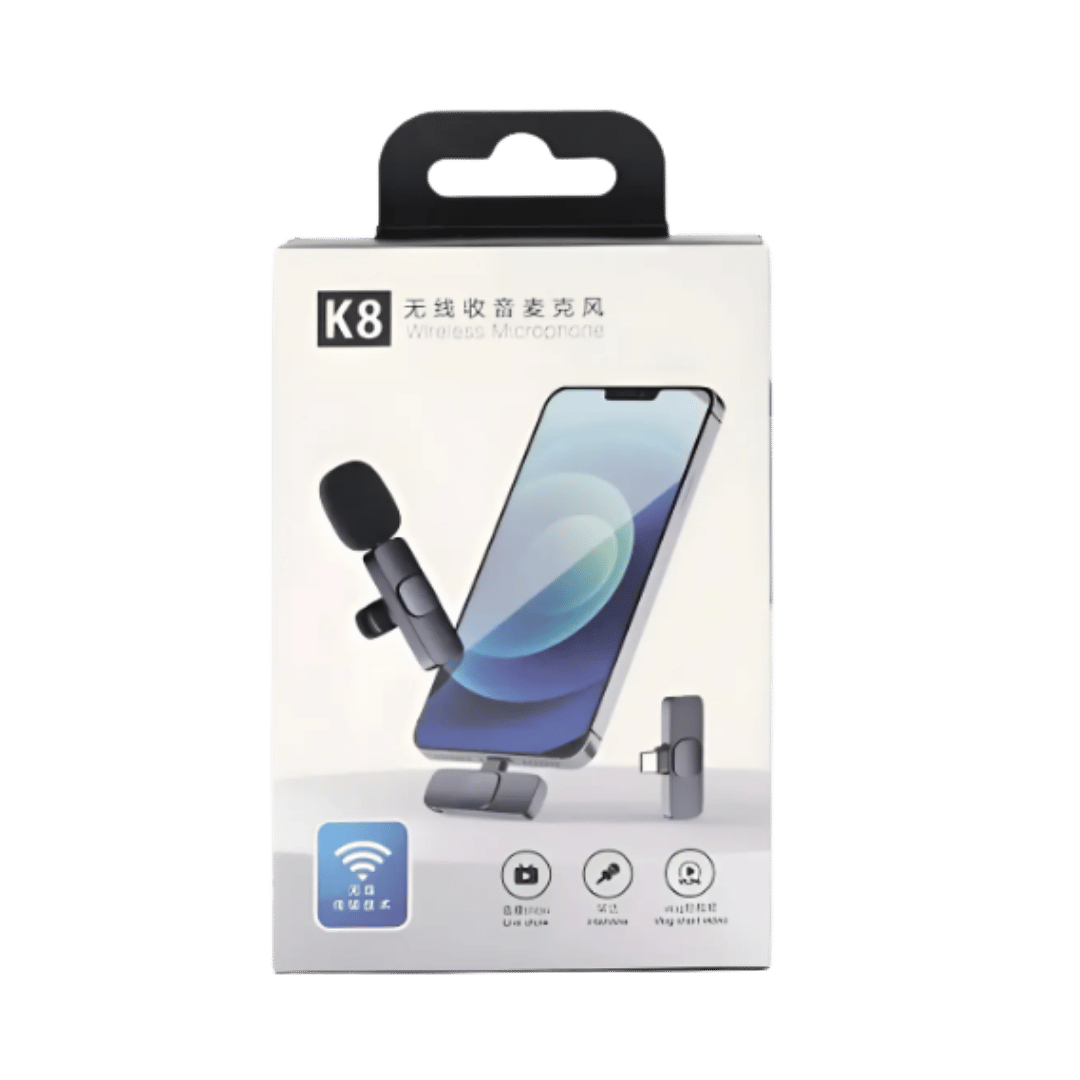 Micrófono Corbatero Inalámbrico K8 - Plug & Play