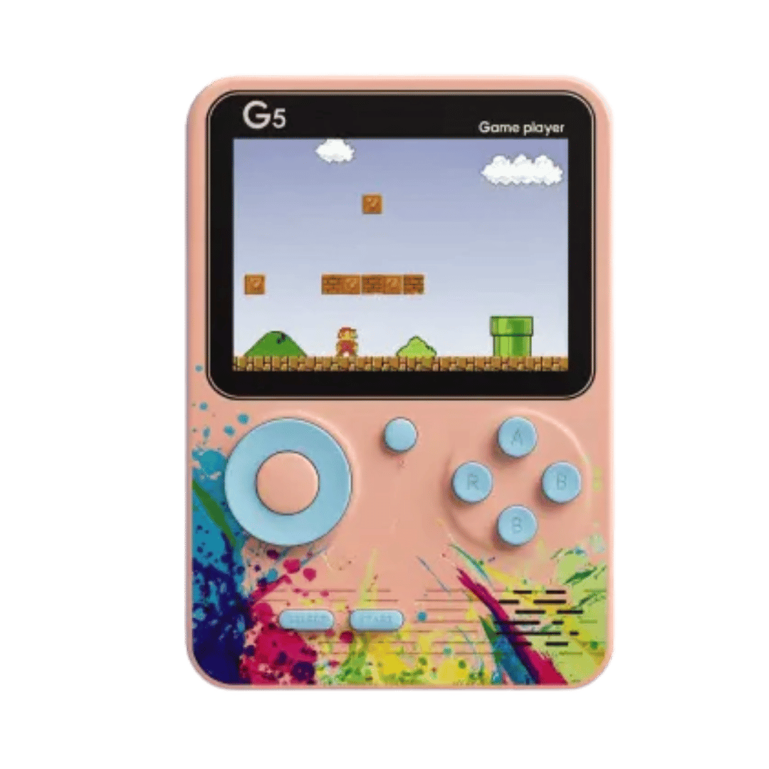 Consola Portátil Retro G5 - 500 Juegos Clásicos en 1 - Rosa