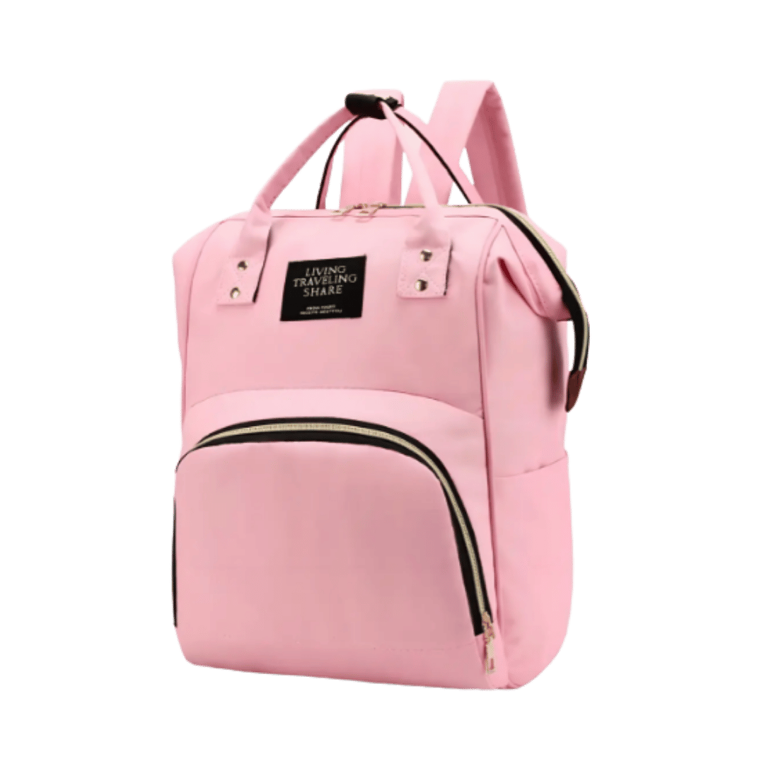 Mochila Maternal Premium Rosa - Térmica, Reforzada y Multibolsillo
