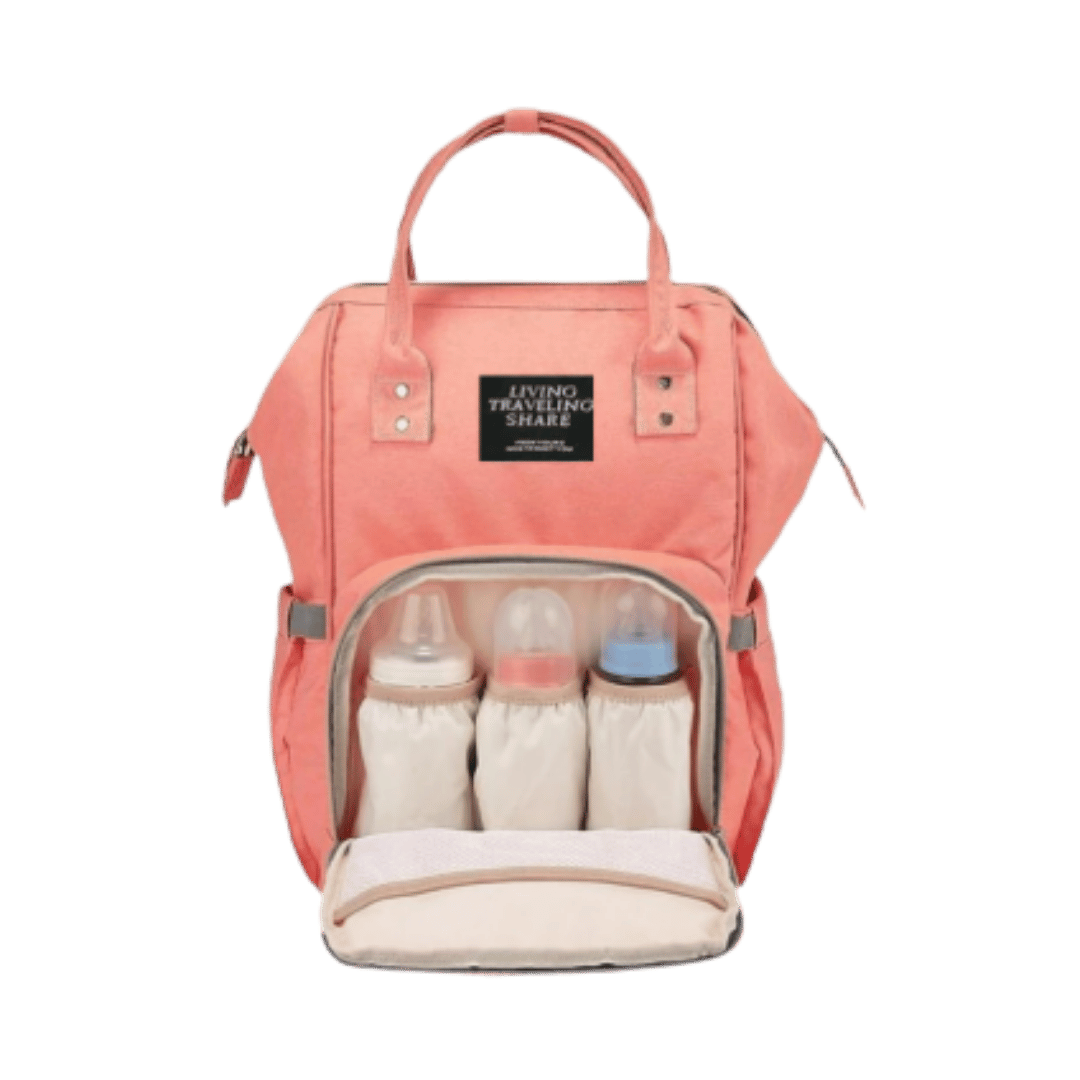 Mochila Maternal Premium Rosa - Térmica, Reforzada y Multibolsillo