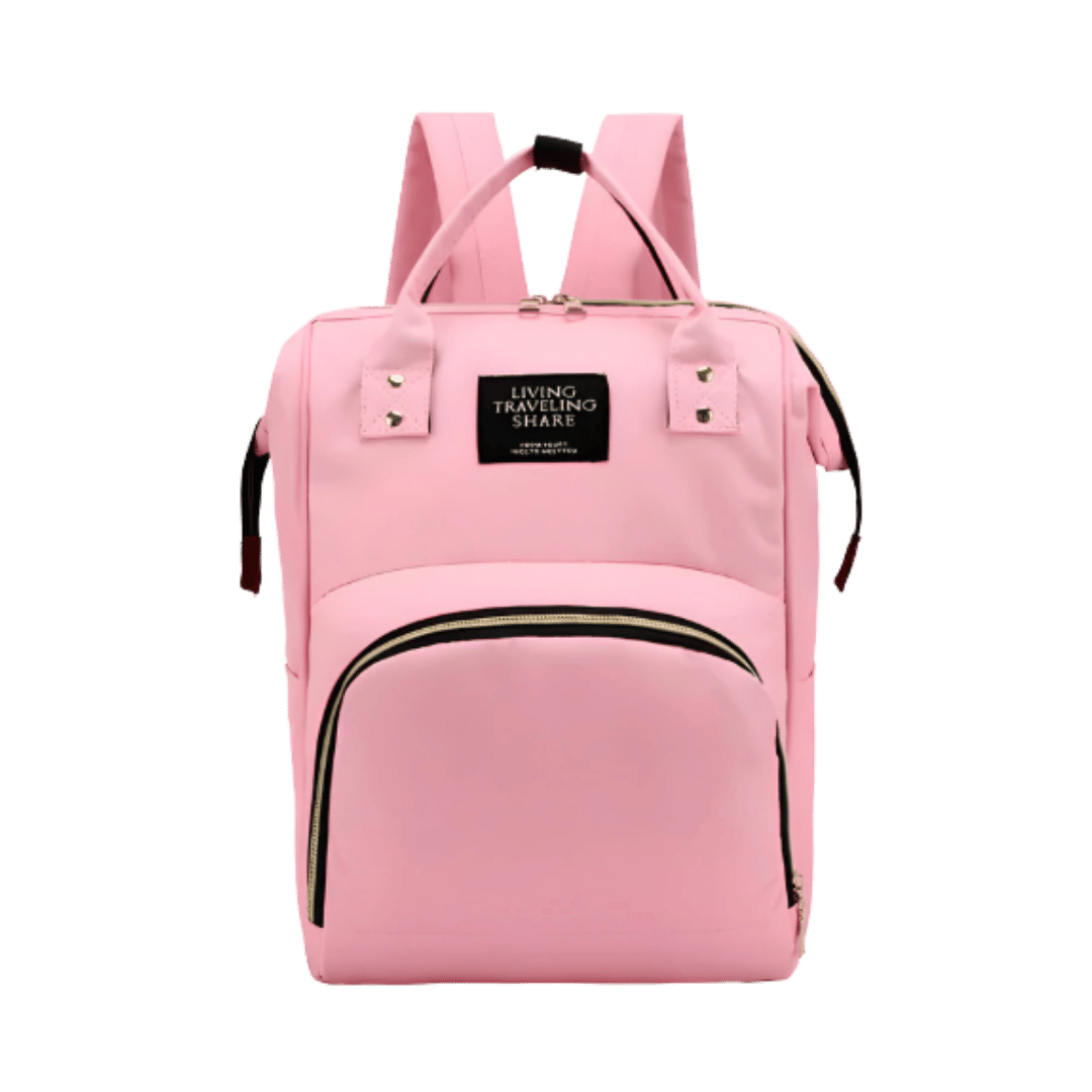 Mochila Maternal Premium Rosa - Térmica, Reforzada y Multibolsillo