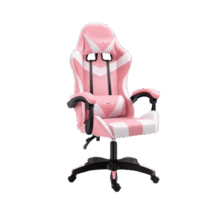 Silla Gamer Ergonómica Y-088 - Soporte Pro & Confort - Rosa y Blanco